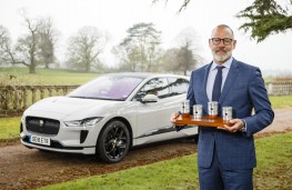Rawdon Glover, Jaguar Land Rover managing director, with Jaguar I-PACE